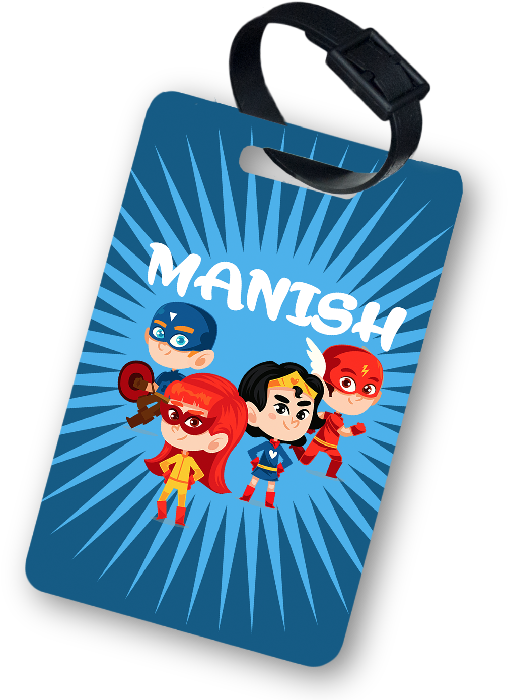 Super Hero Luggage Tag , Png Download - Baggage Clipart (1009x1389), Png Download