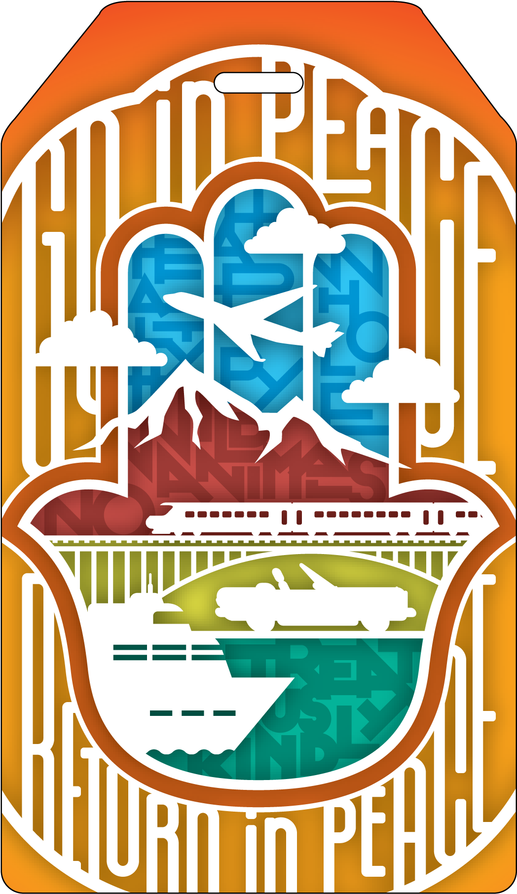 Pj Library Hamsa Travel Luggage Tag Clipart (1200x1970), Png Download