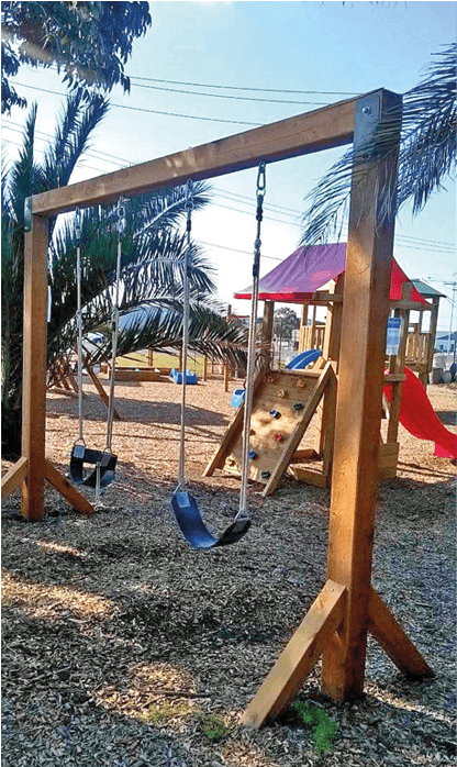 Timber Swing Frames - Aarons Outdoor Swings Clipart (900x700), Png Download