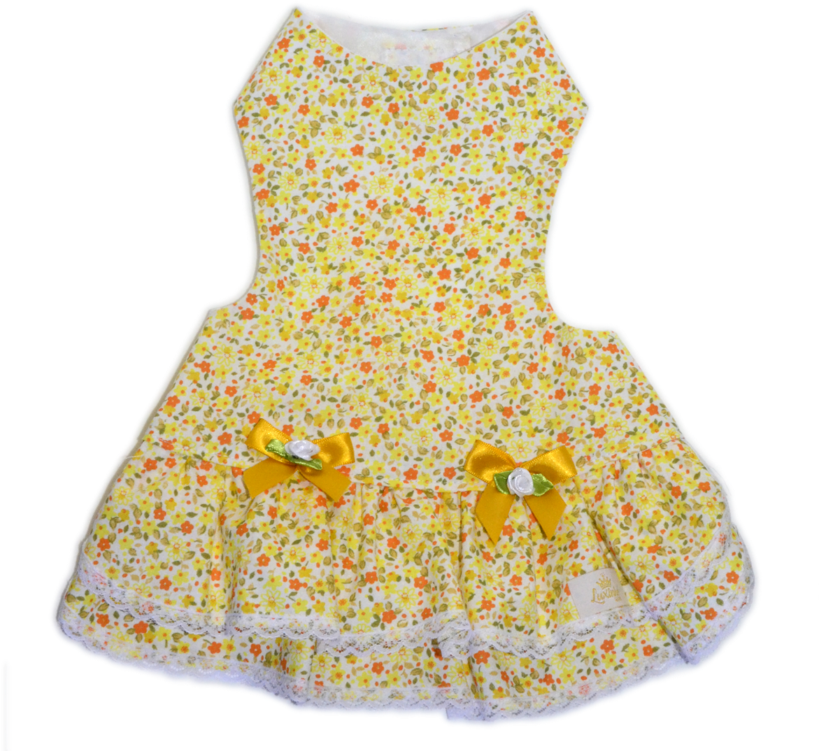 Vestido Floral Renda Amarelo - Day Dress Clipart (1200x1106), Png Download