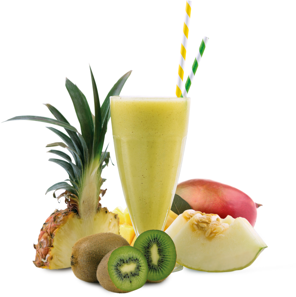 B5 Tropical Heaven - Mango Y Piña Smoothie Clipart (960x960), Png Download