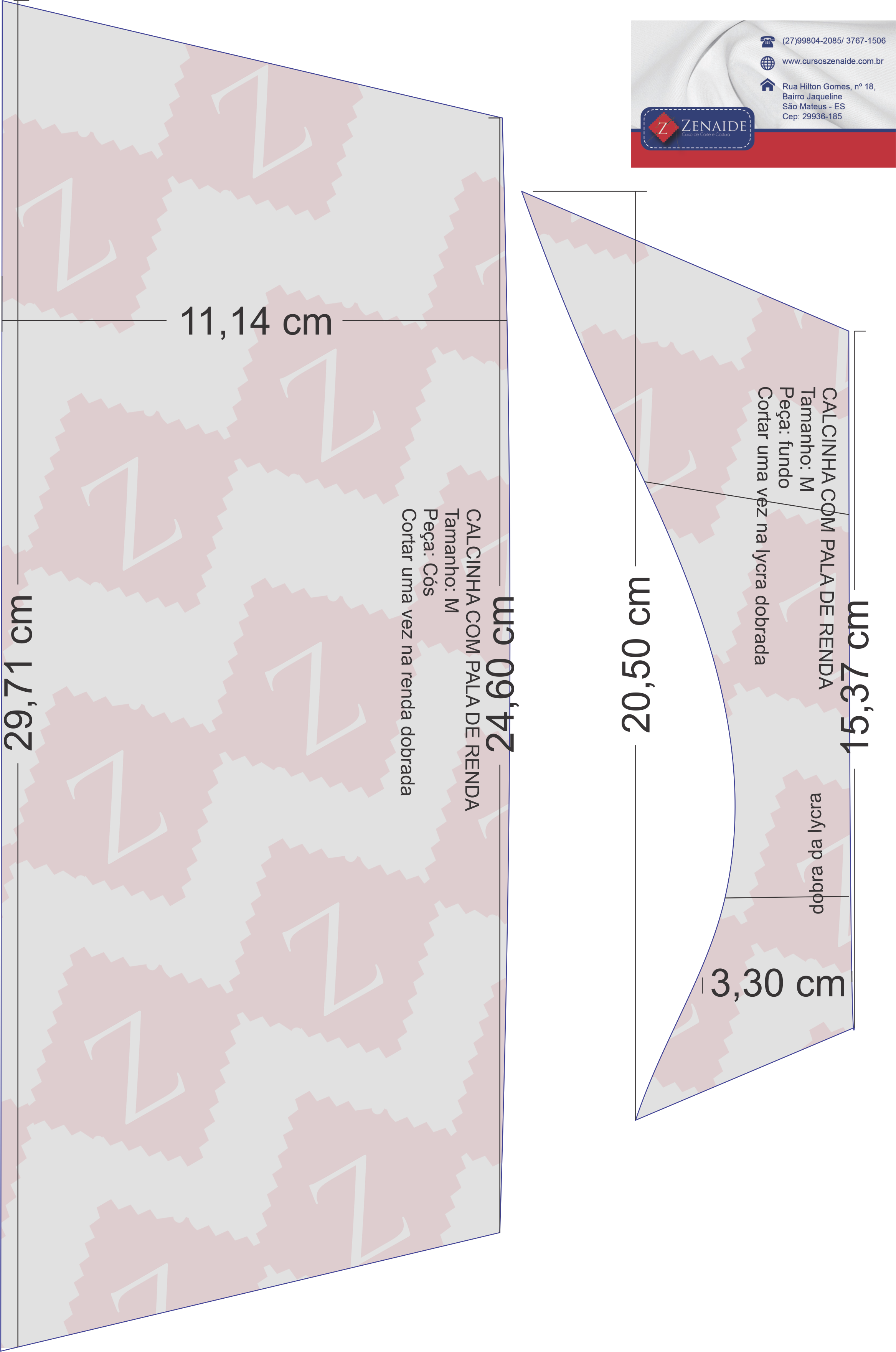 Calcinha Com Pala De Renda M - Brochure Clipart (2335x3524), Png Download