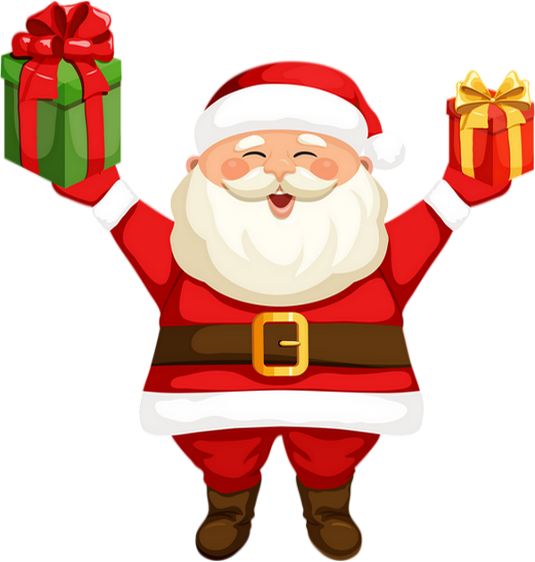 Santa Claus Gif Png Clipart (600x630), Png Download