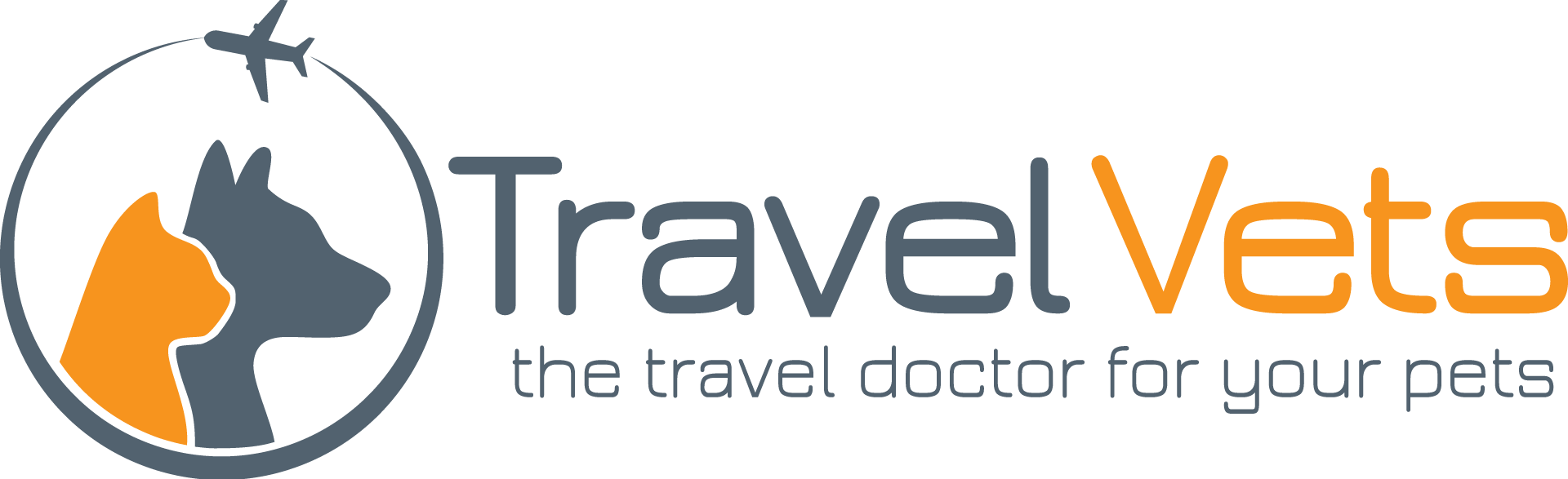 Travel Vets The Travel Doctor For Your Pets - Dog And Travel Logo Clipart (1920x587), Png Download