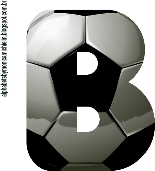 Alfabeto Bola De Futebol Em 3d Png Fundo Transparente - Alfabeto Bola De Futebol Clipart (600x600), Png Download