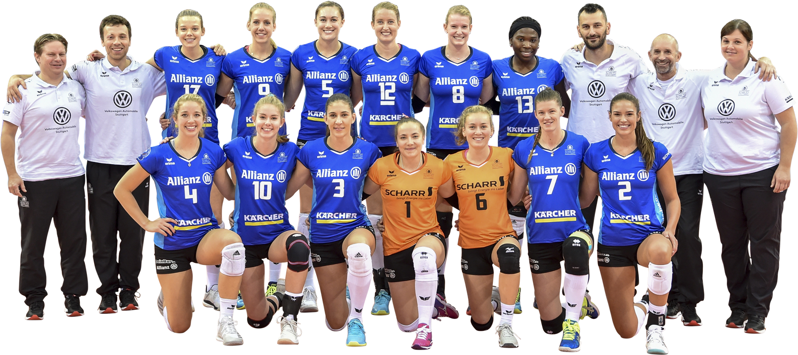 Bei Der Volleyball Abteilung Allianz Mtv Stuttgart - Mtv Stuttgart Volleyball Damen Clipart (1624x746), Png Download