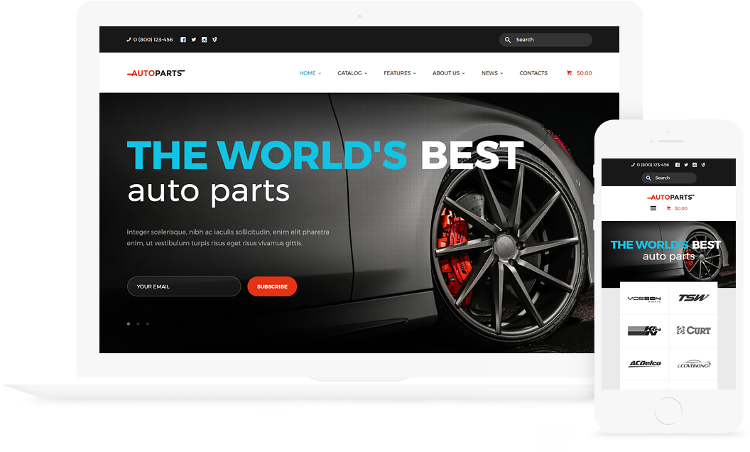 Car Parts Store & Auto Services Wordpress Theme - Car Parts Store & Auto Services Wordpress Theme Clipart (1056x636), Png Download