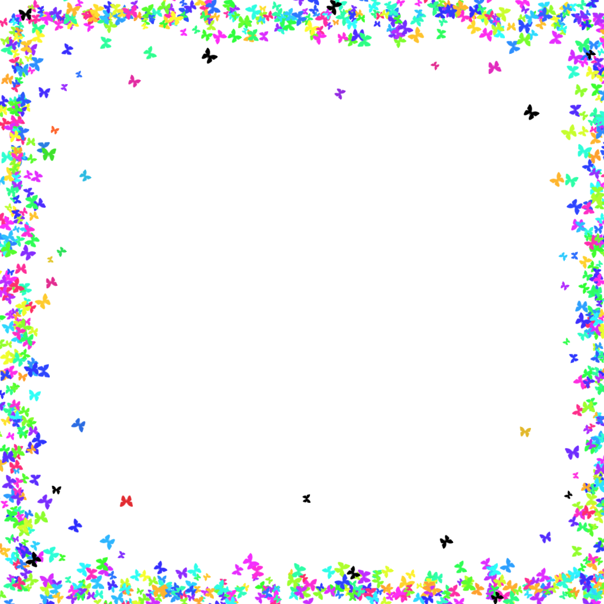 Brushes E Efeitos - Butterfly Page Border Clipart - Png Download (1200x1200), Png Download