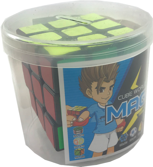 Classic 3x3x3 Cube Puzzle - Cartoon Clipart (600x600), Png Download