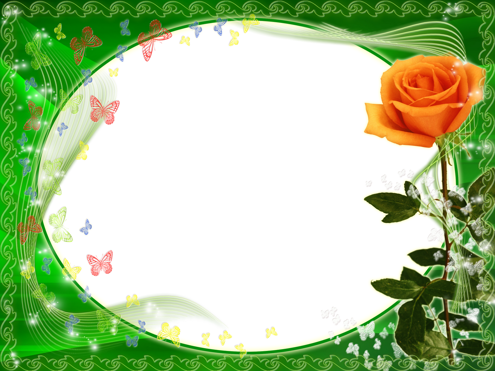 Molduras Lindas - Garden Roses Clipart (1600x1200), Png Download