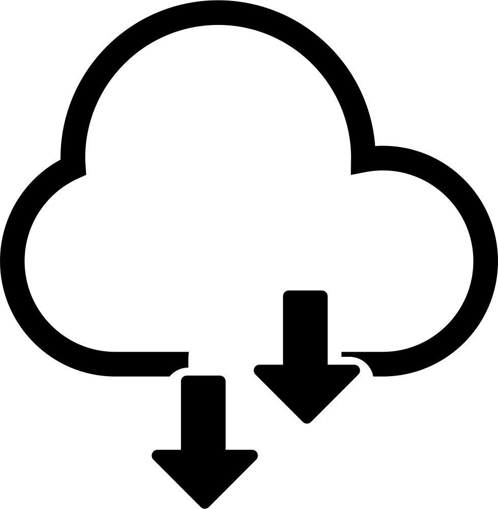 Cloud Storage Downloading Option Comments - White Cloud Storage Icon Clipart (980x1000), Png Download