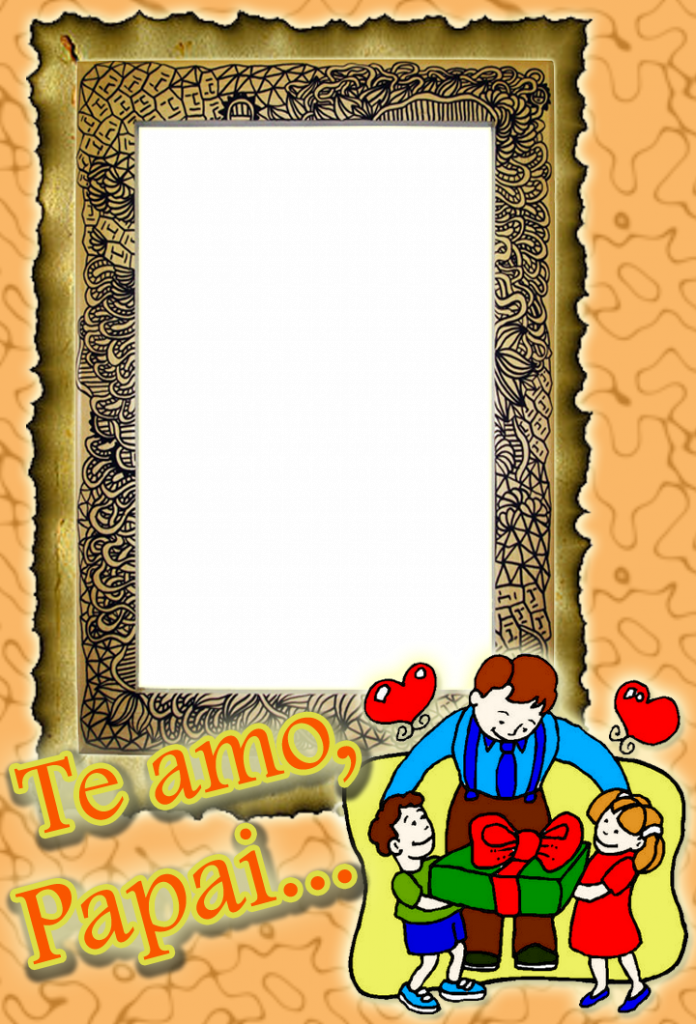 Para Ajudar Vocês Crianças A Fazer Algo Para Seu Pai, - Picture Frame Clipart (696x1024), Png Download