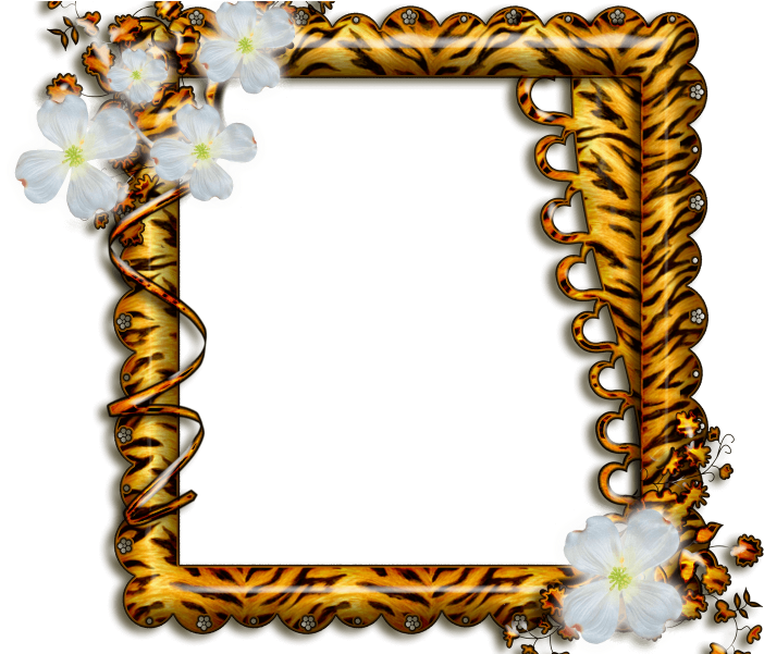 Moldura De Flores - Picture Frame Clipart (702x601), Png Download