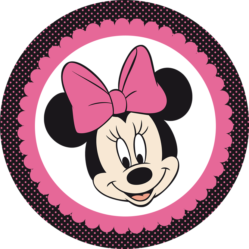 Thumb Image - Minnie Mouse Face Circle Clipart (827x827), Png Download