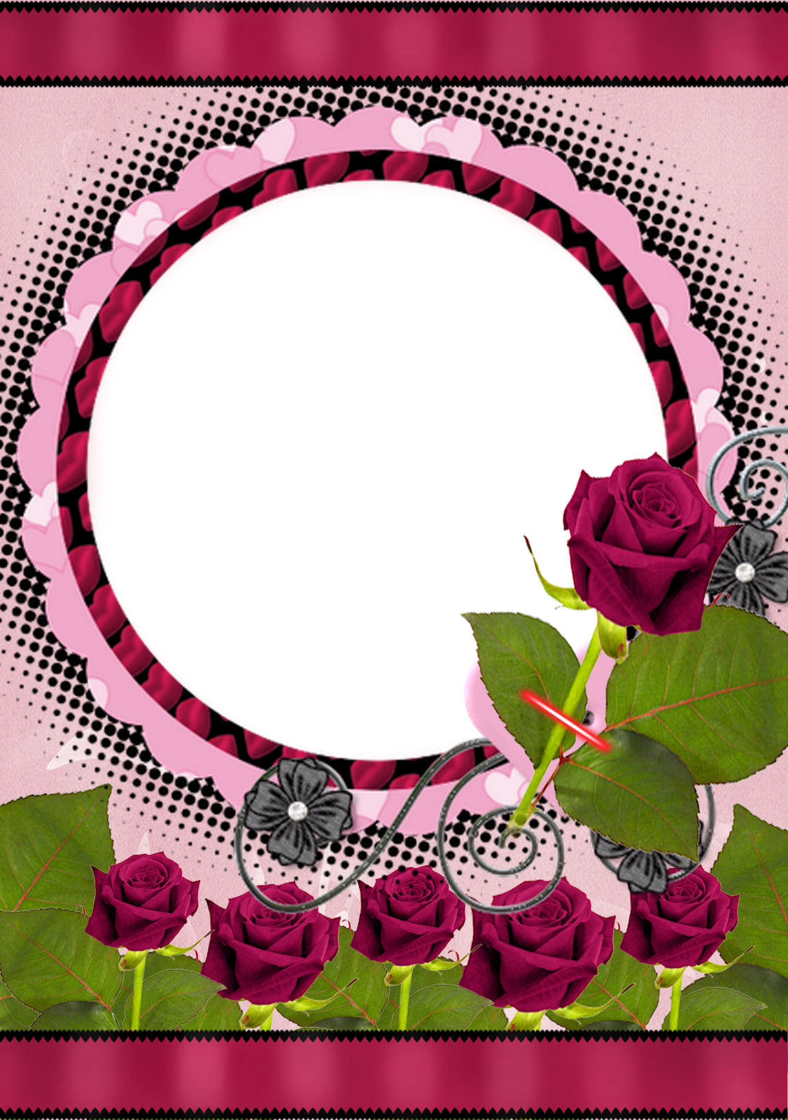 Molduras Lindas - Garden Roses Clipart (1126x1600), Png Download