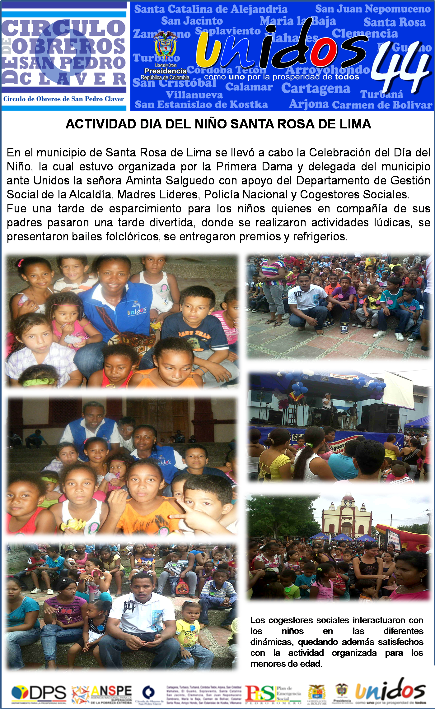 Actividad Día De La Niñez En Santa Rosa De Lima - Red Unidos Clipart (1410x2281), Png Download