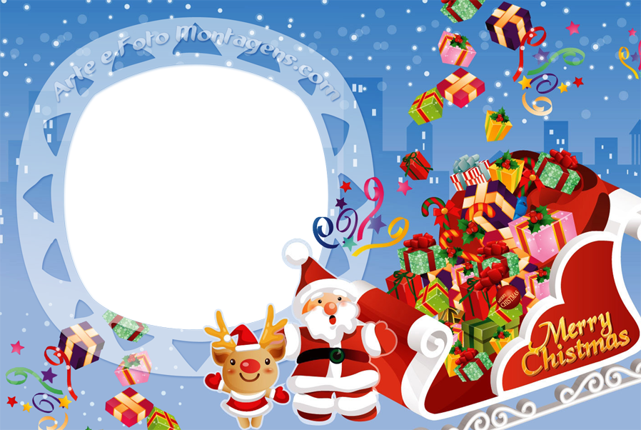 Moldura Papai Noel Png - Merry Christmas Photos Hd Clipart (898x602), Png Download