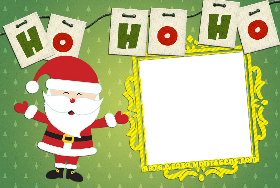 Molduras - Natal Ho Ho Ho Clipart (898x602), Png Download