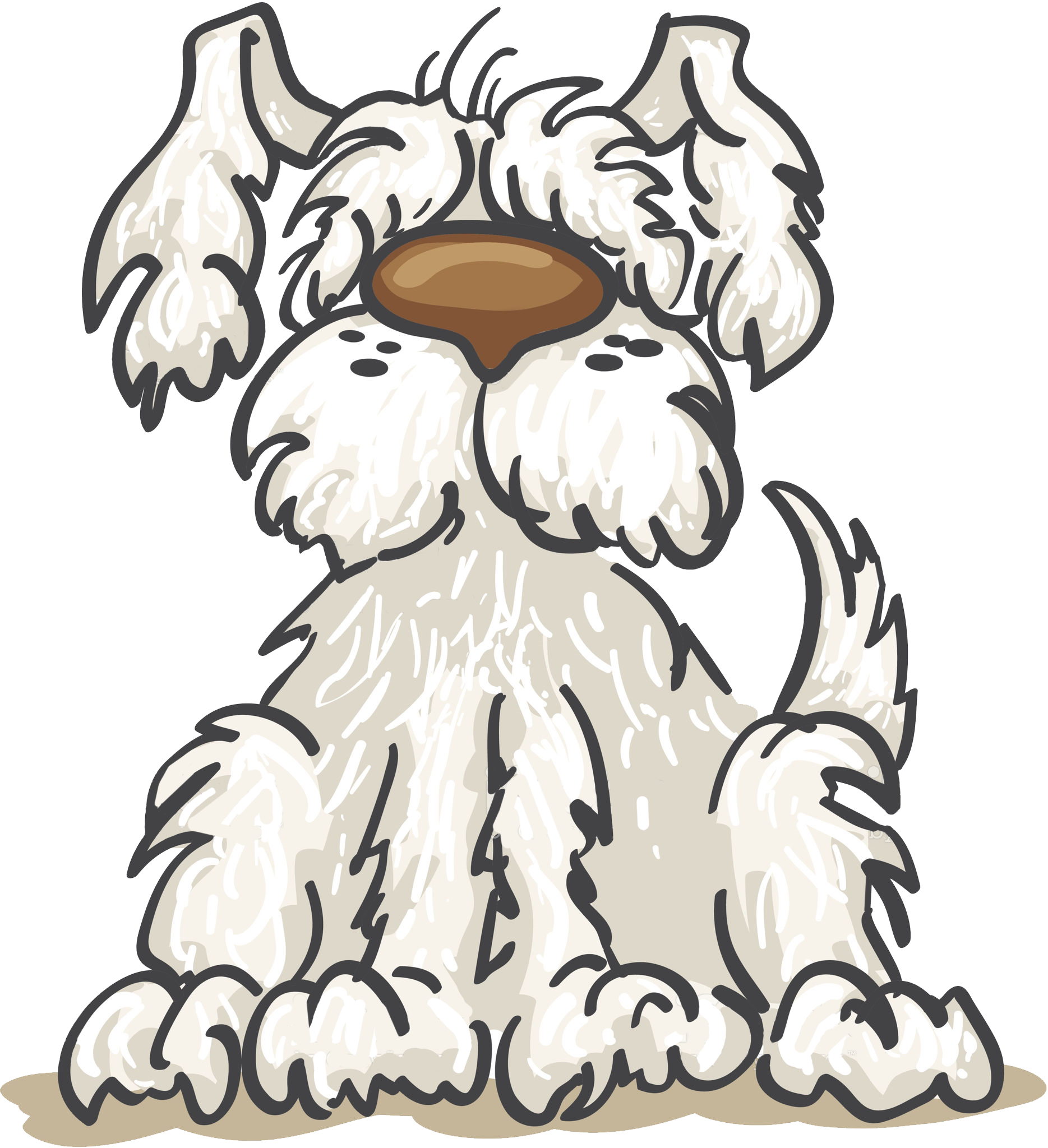 Dog Walker And Dog Sitting Based In Smallfield, Surrey - Shaggy Dog Clip Art - Png Download (1869x2048), Png Download
