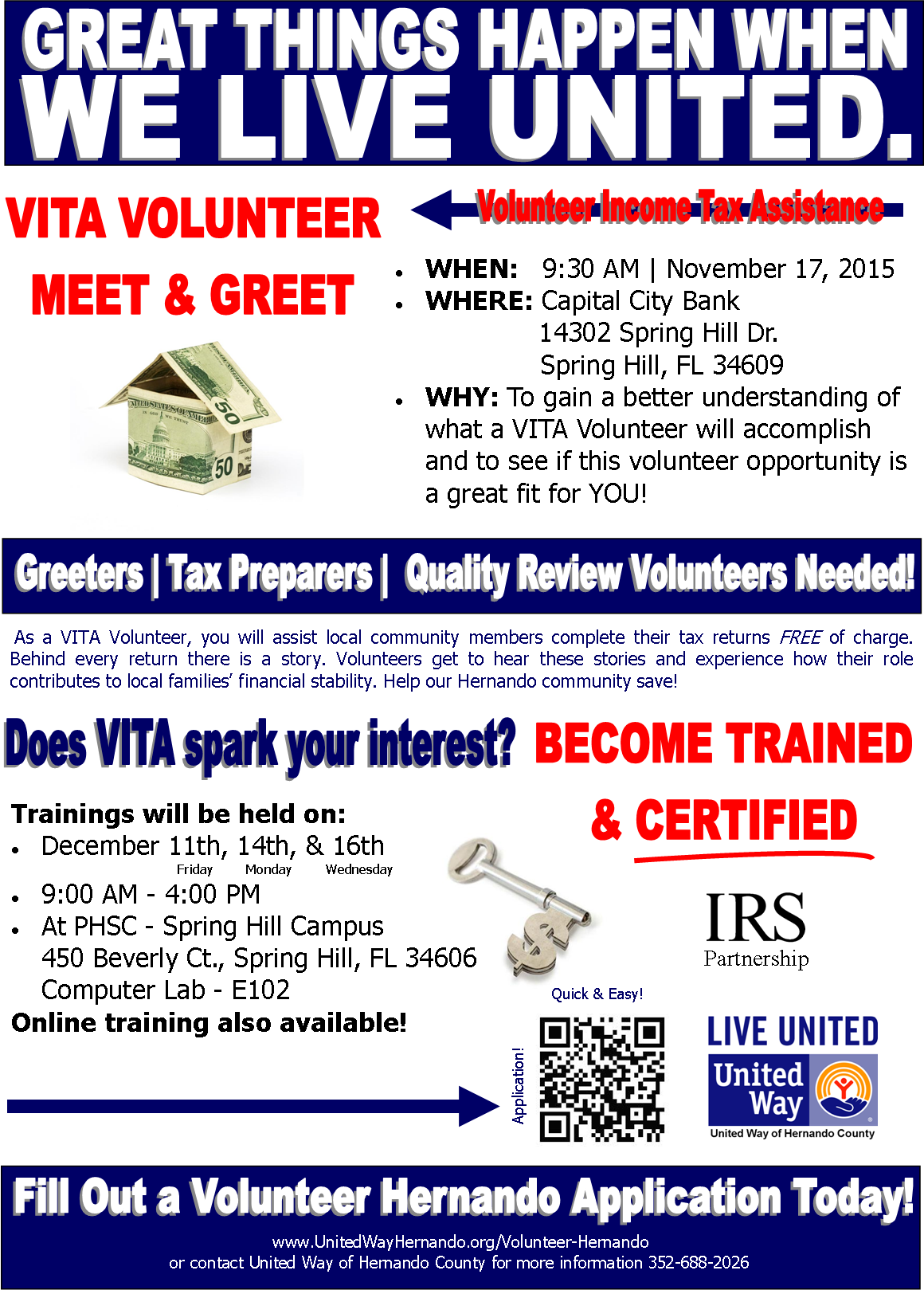 Vita Volunteer Meet & Greet - Flyer Clipart (1160x1619), Png Download