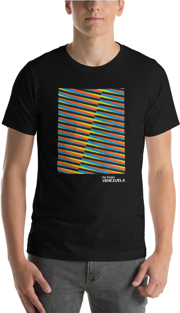 10 Diagonal Black Short Sleeve Unisex T Shirt - T-shirt Clipart (1000x1000), Png Download