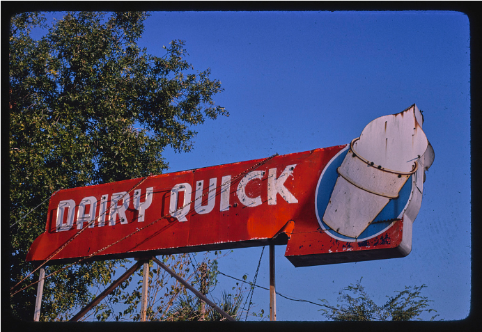 Dairy Quick Ice Cream Sign Clipart (1144x476), Png Download