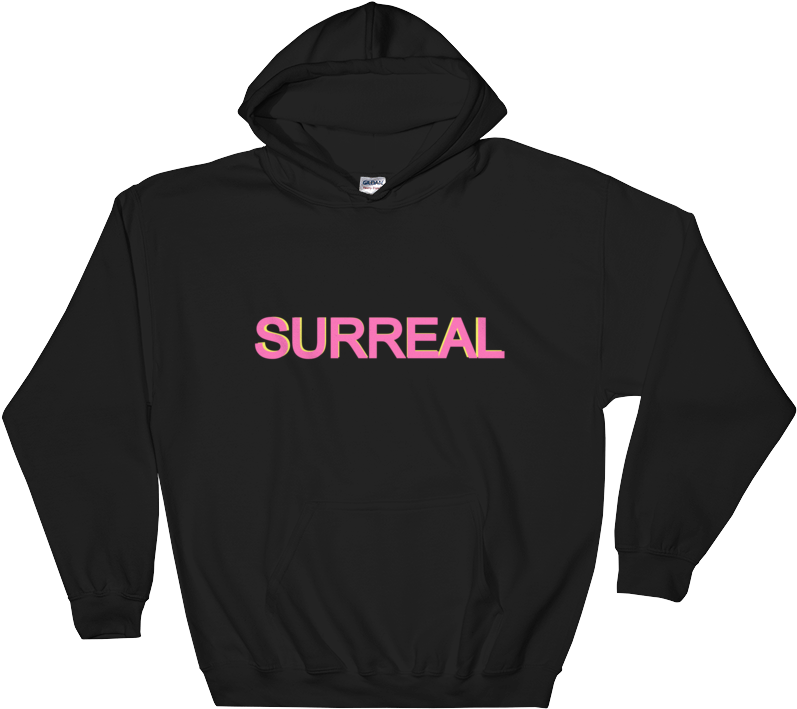 Surreal Hoodie - Hoodie Black Png Clipart (1000x1000), Png Download