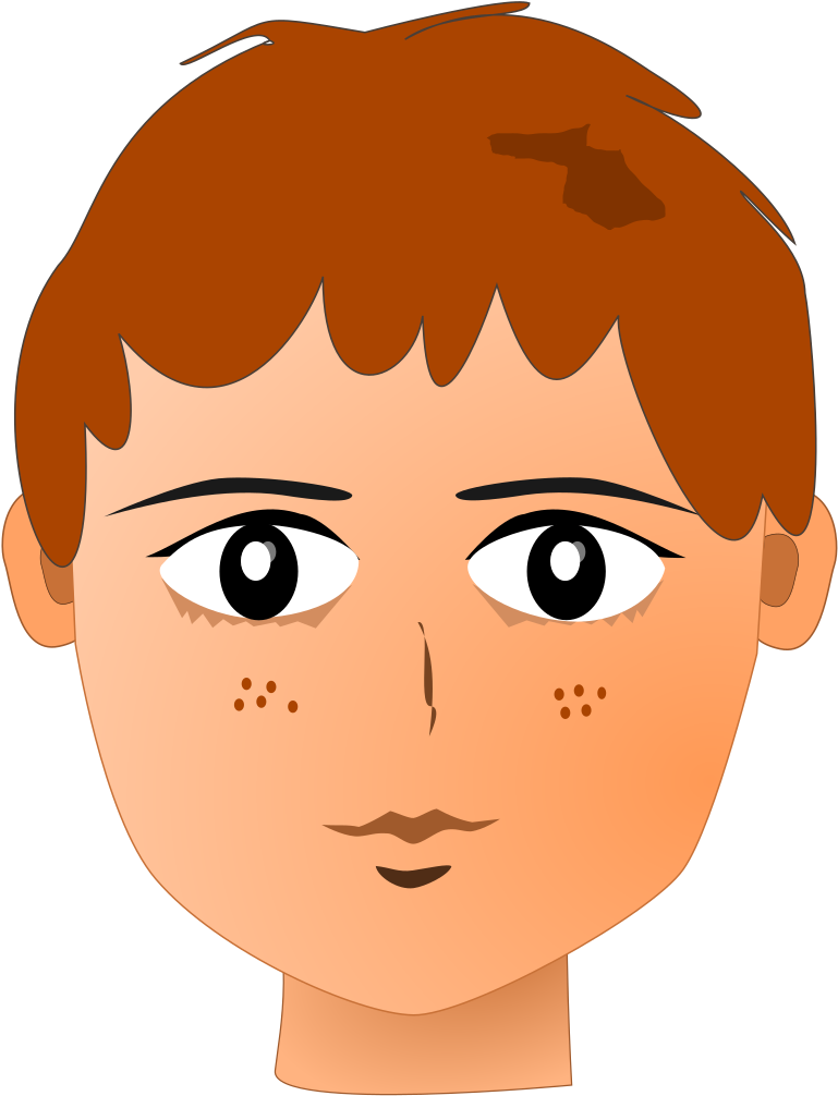 Teenager Red Hair Icons Png - Teenager Head Png Clipart (2400x2400), Png Download