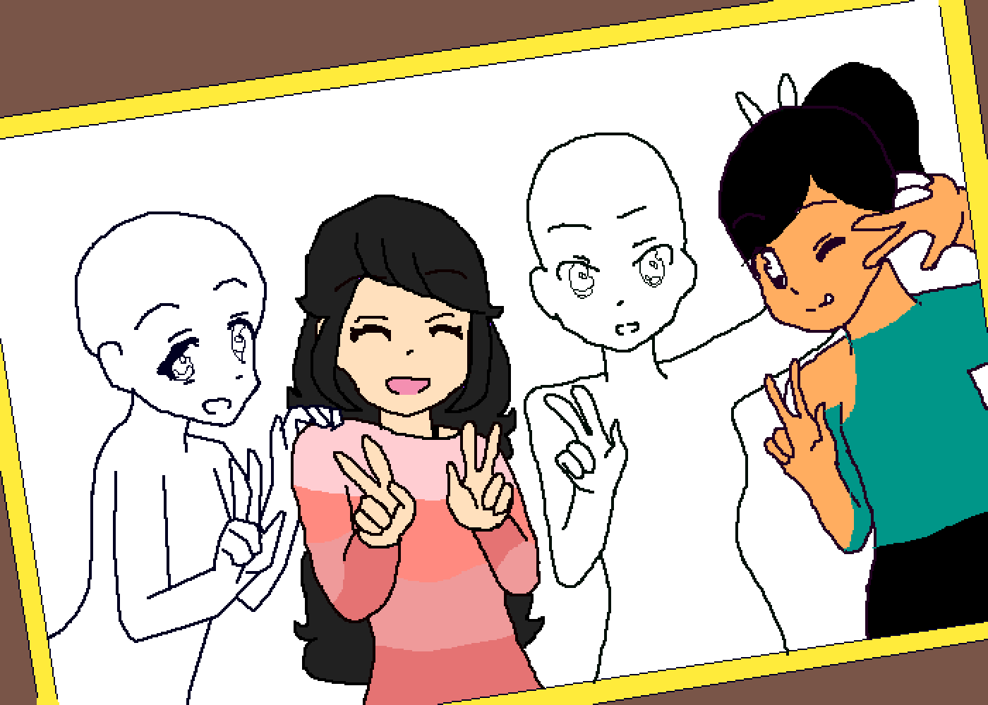 Selfie - Peeps Clipart (1400x1000), Png Download