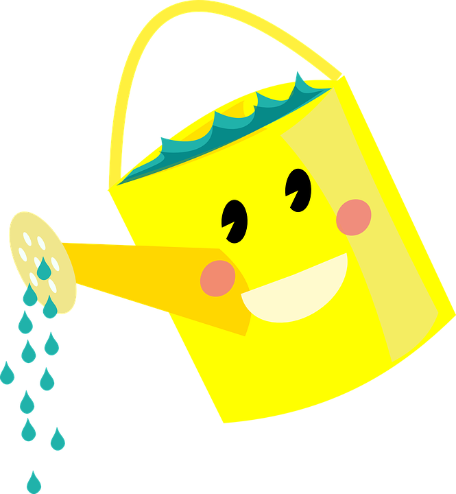 Gardener Clipart Water Plant - Watering Can Cute Clipart - Png Download (665x720), Png Download