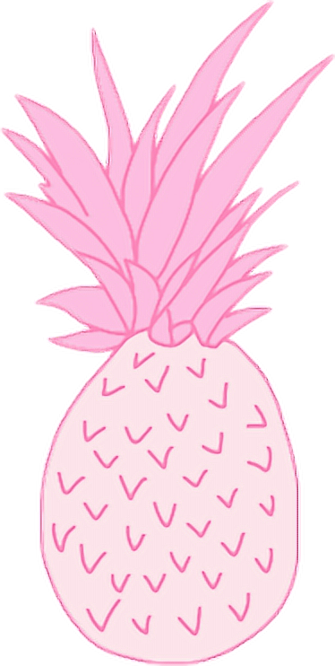 #piña #rosada #pink #pineapple - Pineapple Clipart (374x742), Png Download