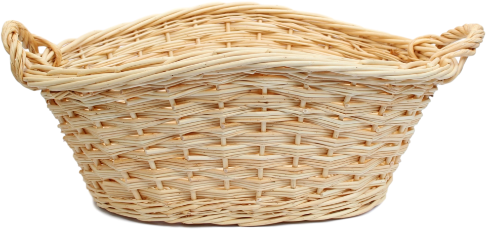 Wet Linen Washing Basket - Wicker Clipart (960x453), Png Download