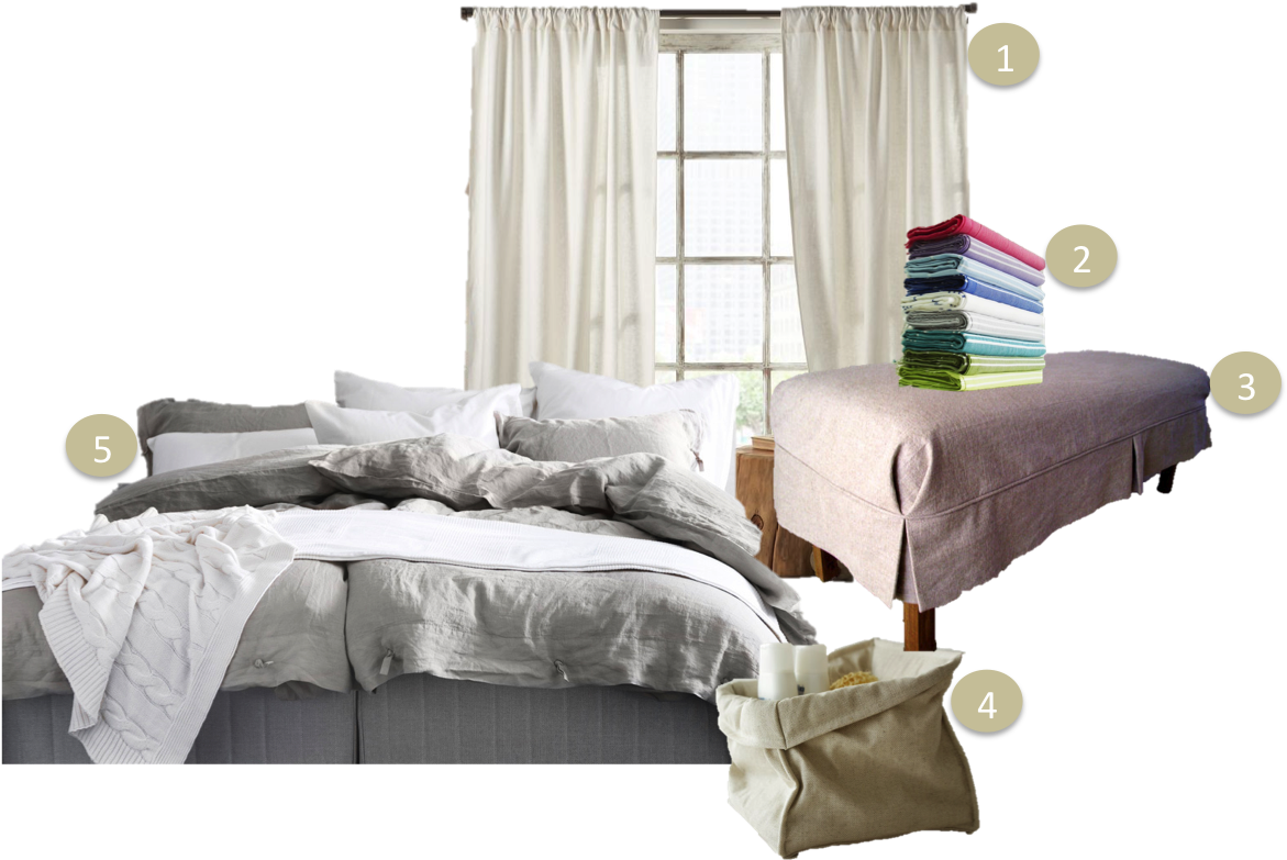 Linen - Bedroom Clipart (1172x801), Png Download