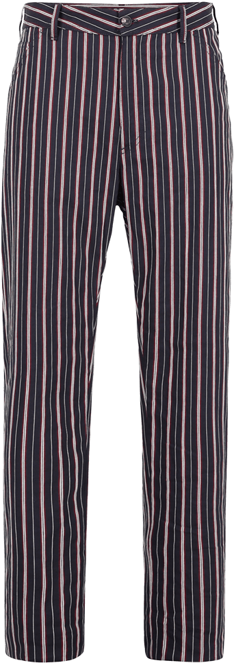 Striped Cotton-linen Blend Trousers - Pajamas Clipart (960x1440), Png Download