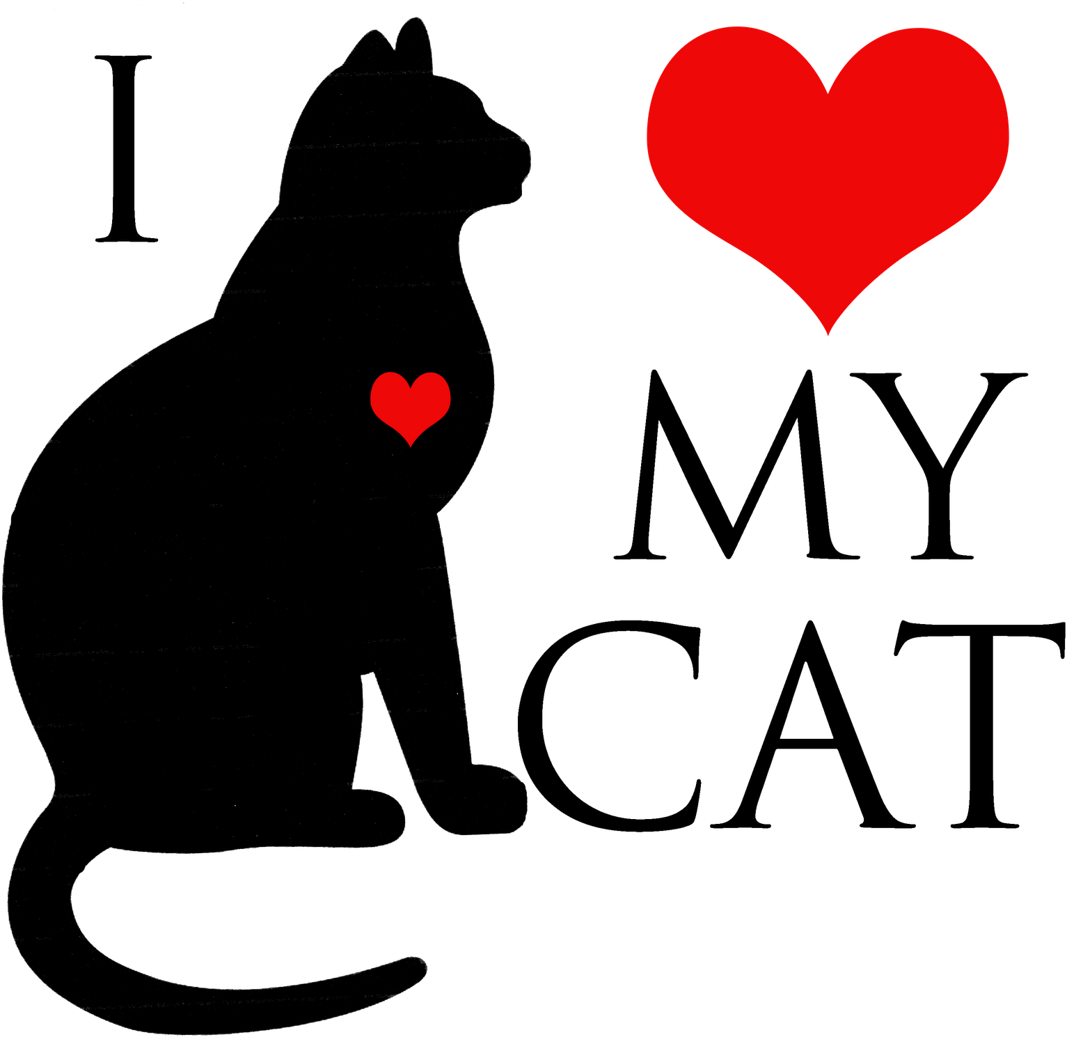 My Idea For This Shop Is First, To Express My Love - L Love My Cat Clipart (1600x1600), Png Download