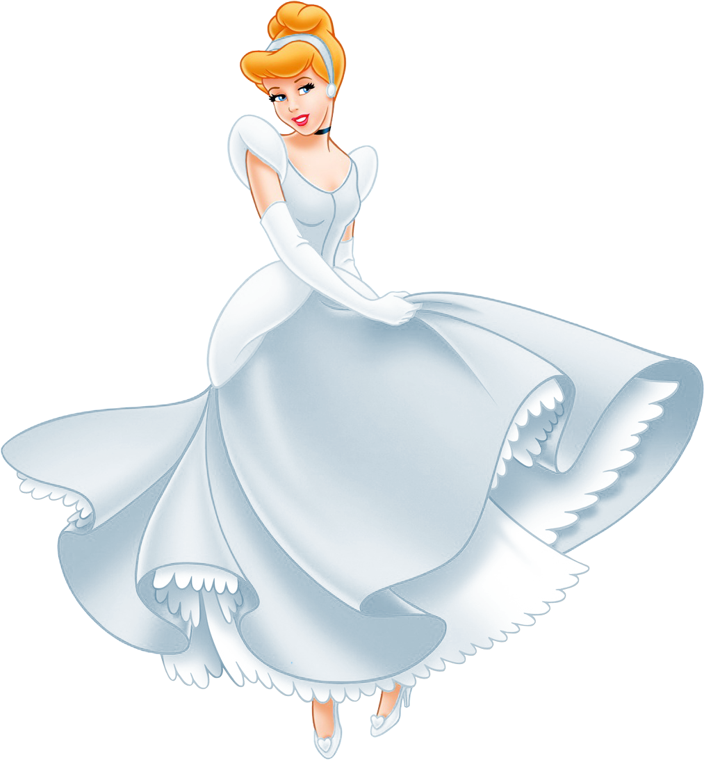 Cinderella - Disney Cinderella White Dress Clipart (1024x1133), Png Download