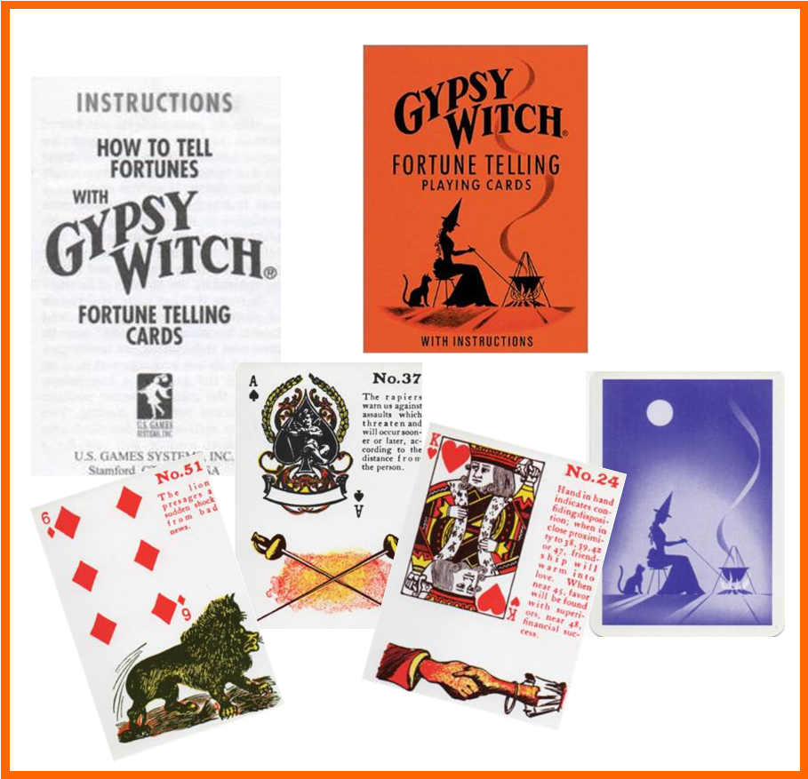 Gypsy Witch Fortune Telling Playing Cards - Gypsy Witch Fortune Telling Cards Clipart (917x886), Png Download