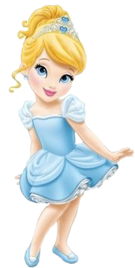 Cenicienta Sticker - Disney Princess Cinderella Baby Clipart (480x913), Png Download