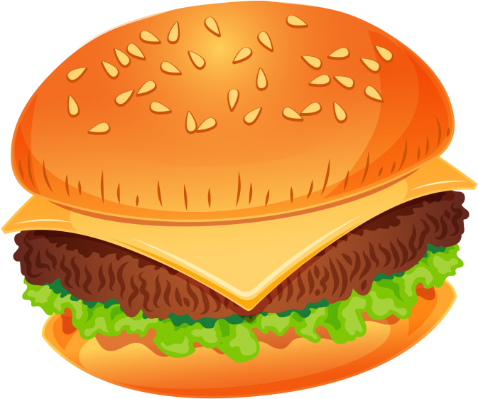 Burger Clipart Transparent Background - Png Download (715x715), Png Download