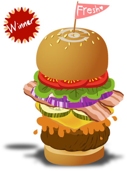 Cinco De Mayo - Burger Night Art Clipart (540x659), Png Download