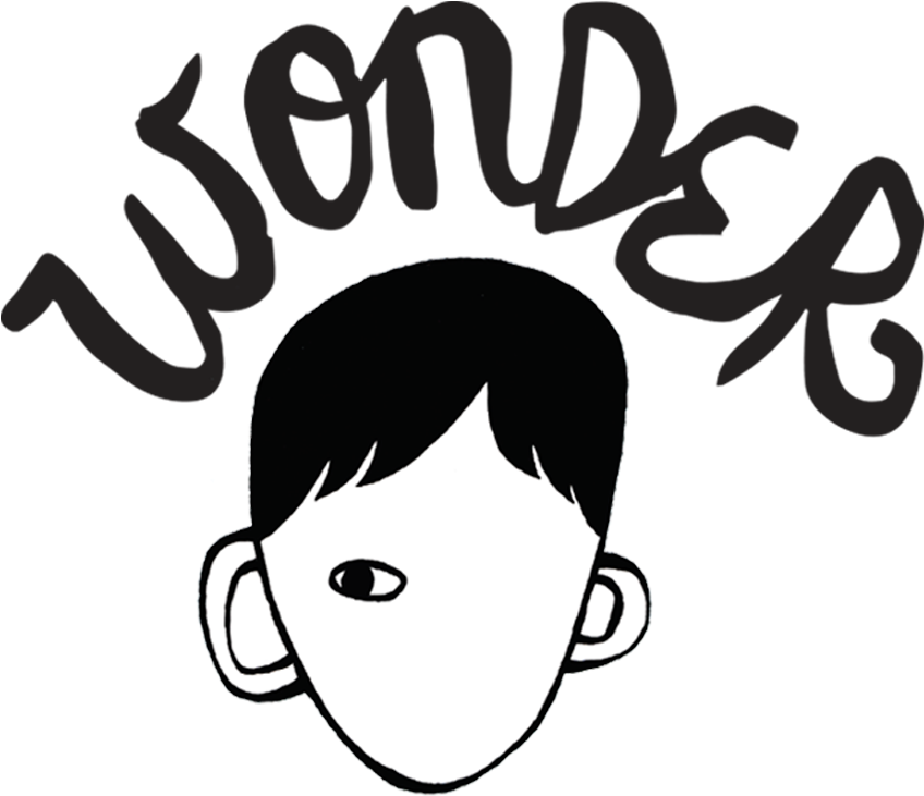 Wonder - Wonder Book Black And White Clipart (858x740), Png Download