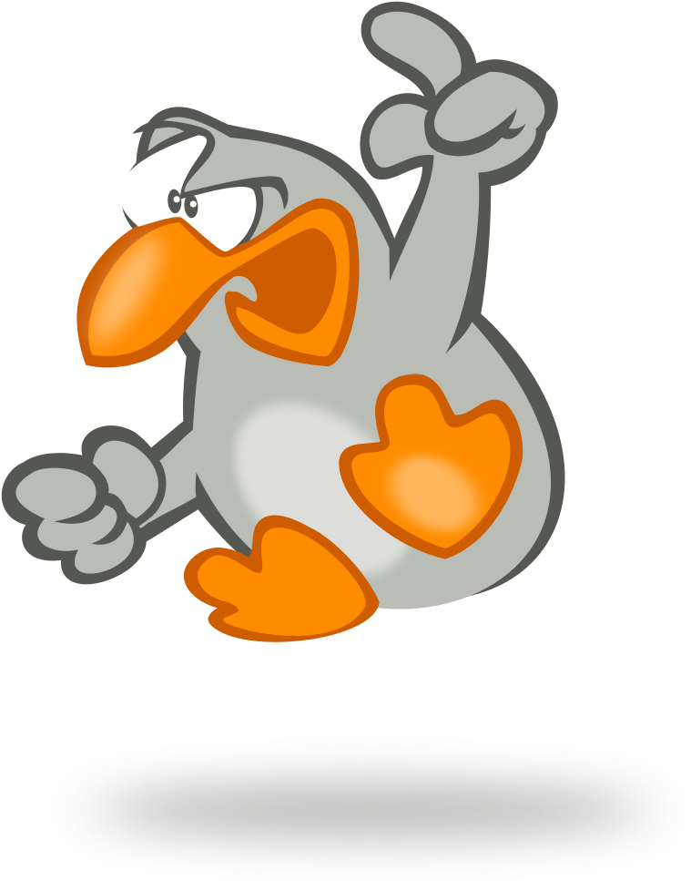 Penguin Arguing By Mimooh - Cartoon Clipart (825x1024), Png Download