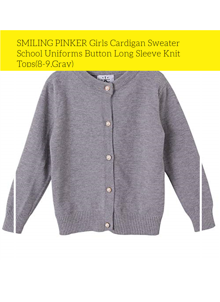 Smiling Pinker Girls Cardigan Sweater School Uniforms - Cardigan Clipart (735x1100), Png Download