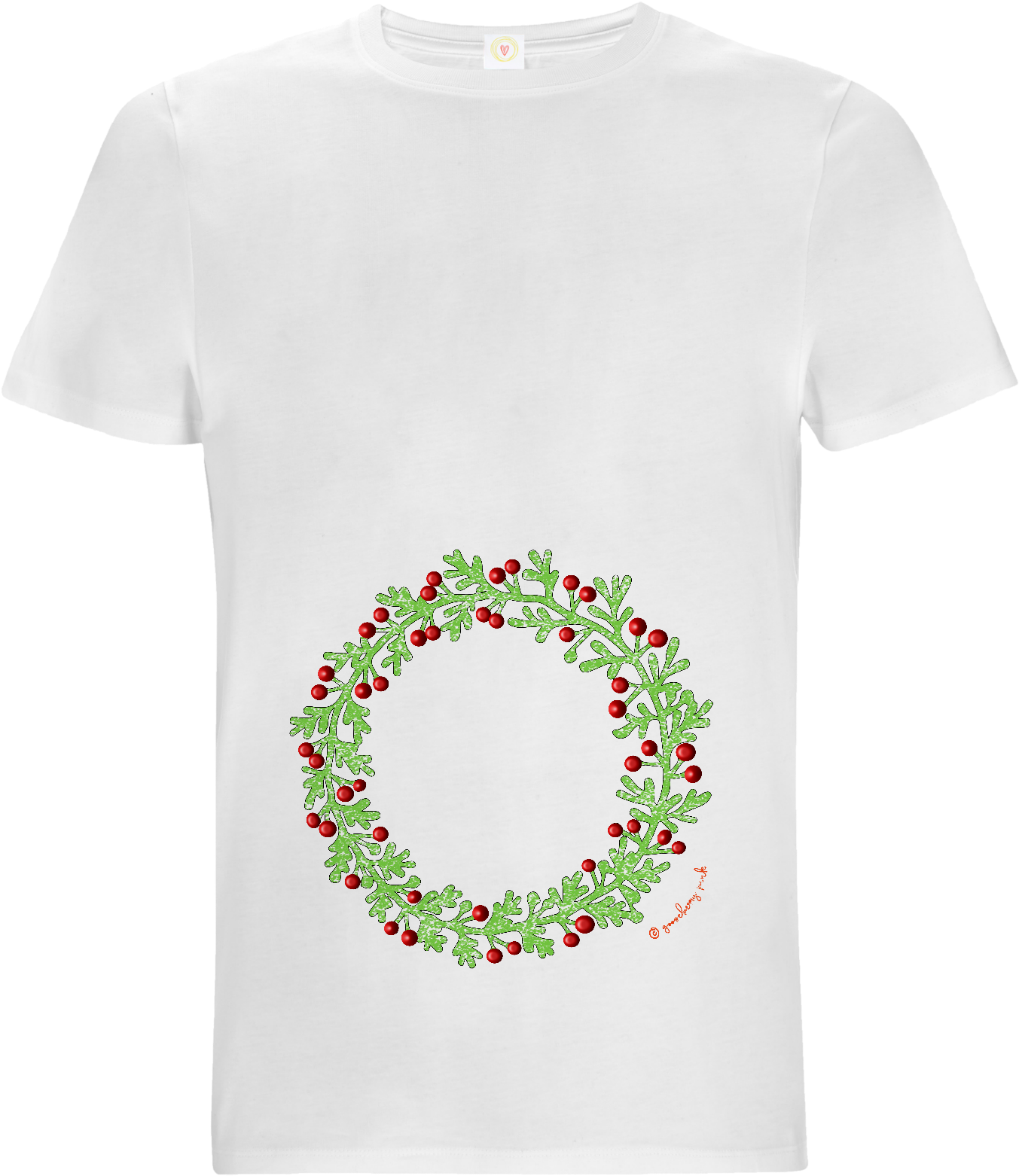 Holly Wreath - Shirt Clipart (2000x2000), Png Download