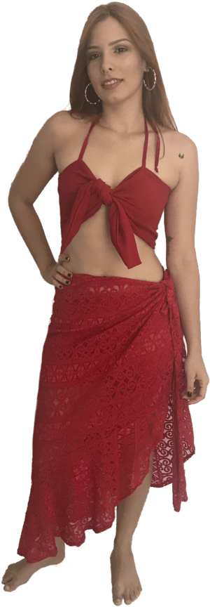 Cropped Laço Vermelho - Girl Clipart (768x1024), Png Download