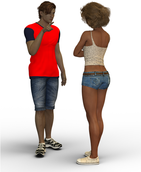 Man, Woman, Pair, Man And Woman, Modern, Hair, Fig - Uomo E Donna Png Clipart (480x640), Png Download