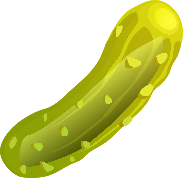Cucumber Vegetable Healthy Nutrition Icon Vector Vectors - Pickle Png Clipart (741x720), Png Download