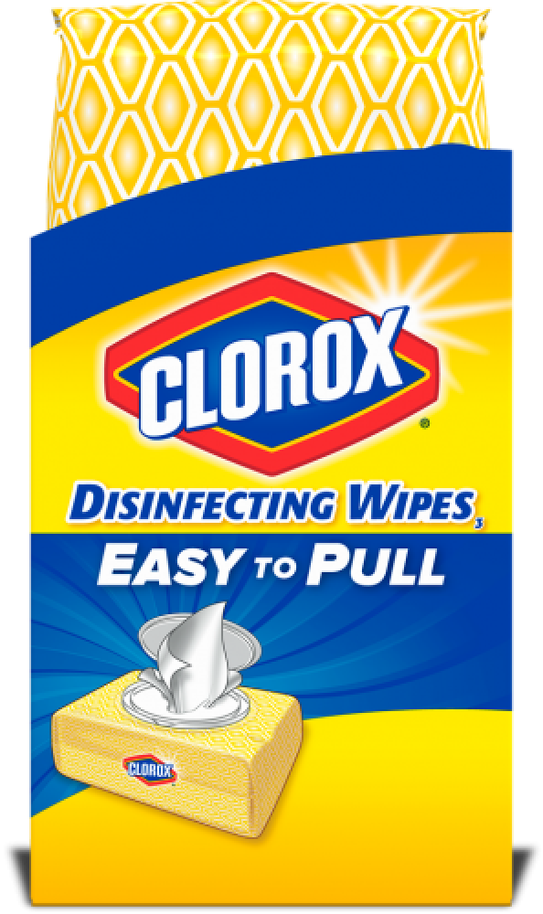 Ahora Puedes Llevarlas Contigo Para Matar Bacterias - Clorox Disinfecting Wipes Easy Pull Clipart (594x1000), Png Download
