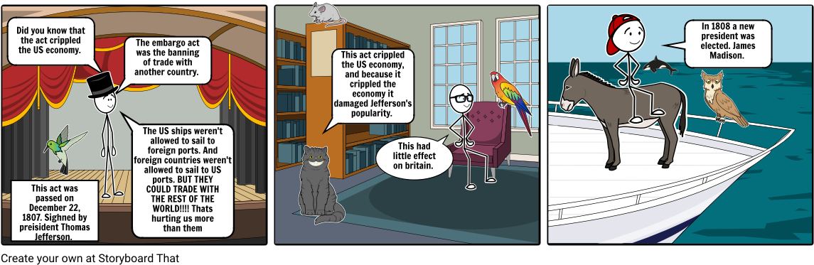 The Embargo Act Effects - Cartoon Clipart (1164x385), Png Download