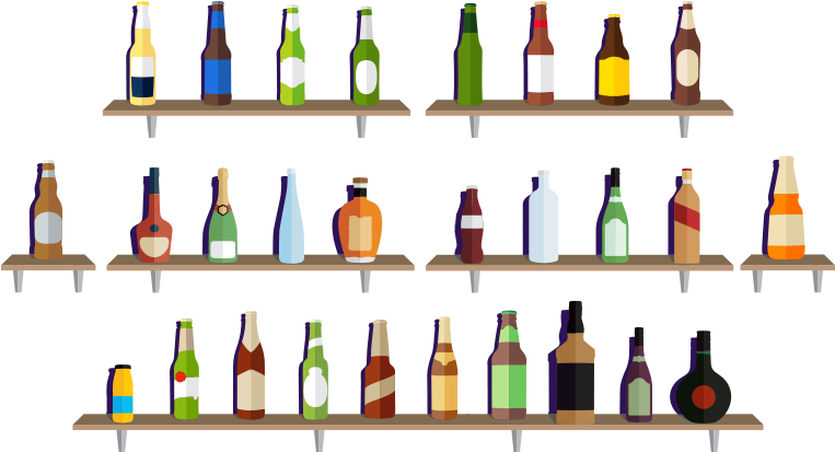 Icons - Glass Bottle Clipart (1920x540), Png Download